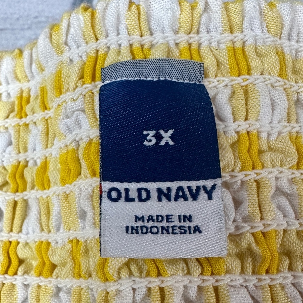 Old Navy All-Day Mini Dress Fit Flare Puff-Sleeve 3X Yellow Cottagecore Prairie - Picture 6 of 10
